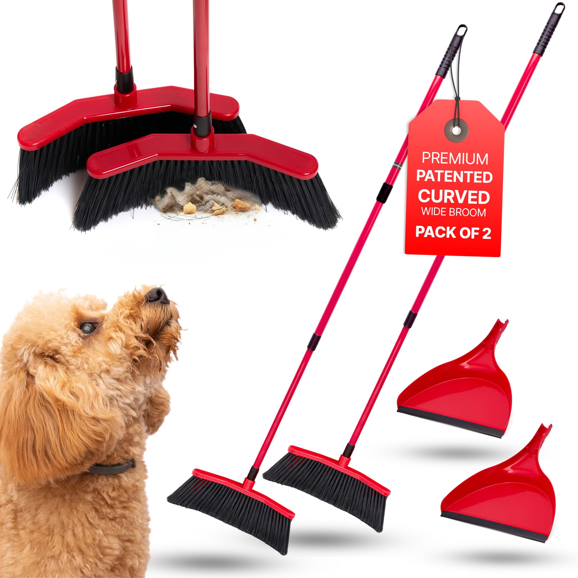 Amazon.com: Da Vinci Angle Broom Dustpan Combo Set – Pack of 2, 16